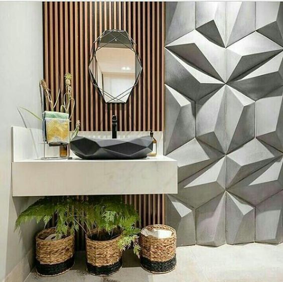 Com Revestimentos 3D: Escultural e Impactante - ideia