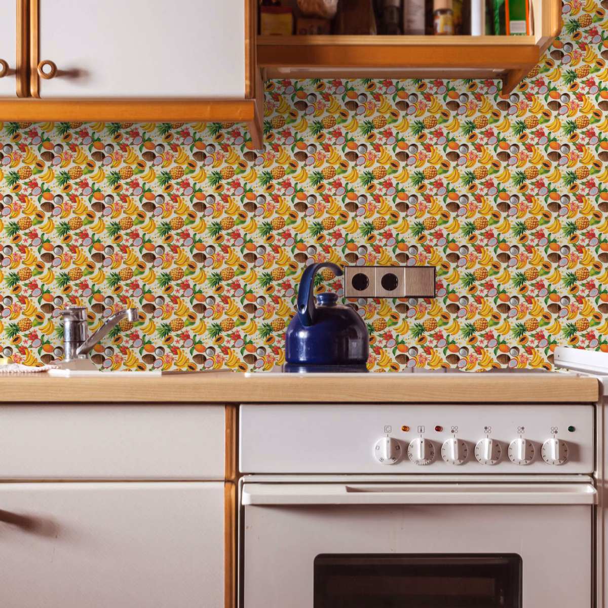 Cozinha Tropical: Cores Vibrantes e Alegria - ideia