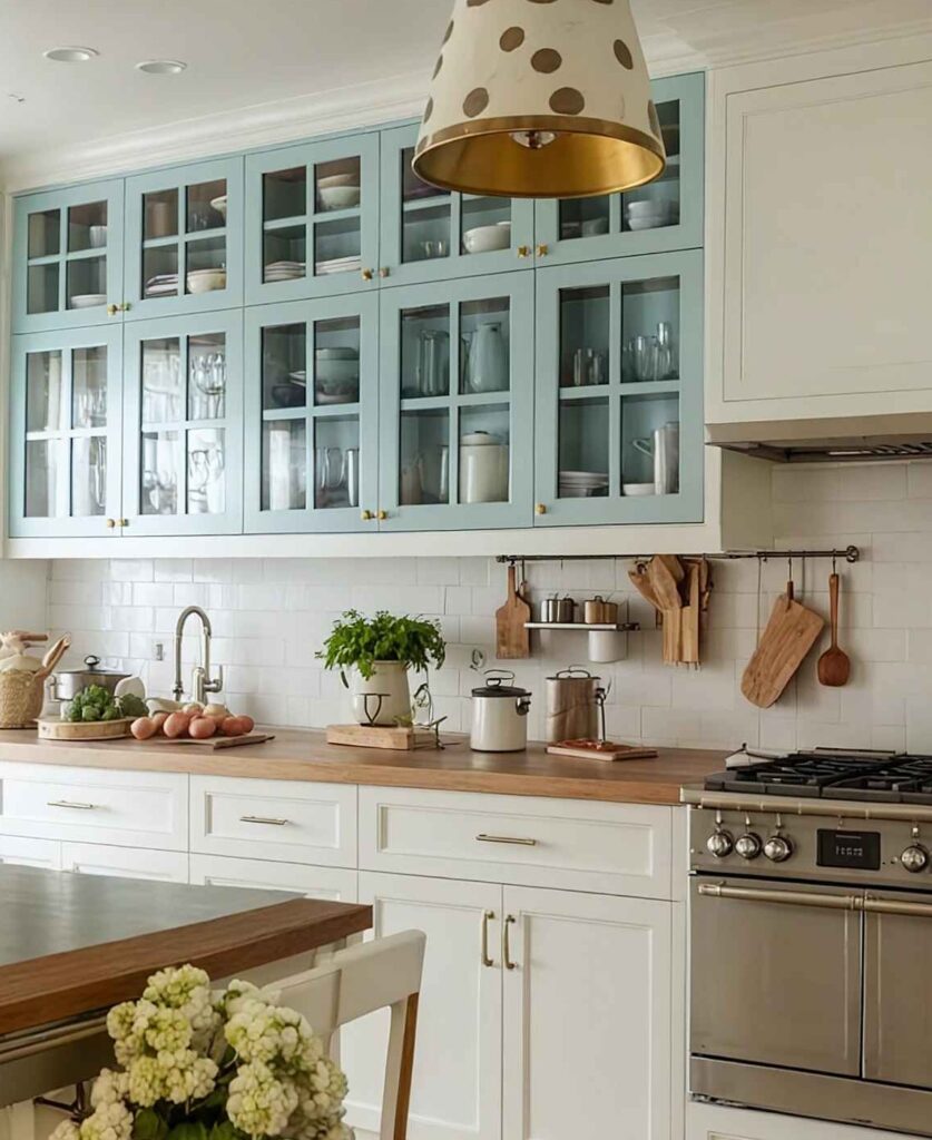 Armário de Cozinha 2 Portas Vintage: Um Toque Retrô Charmoso e Acolhedor - inspiração