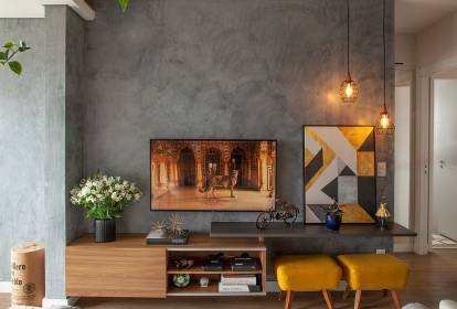 Piso de Cimento Queimado: Elegância Contínua em Todos os Ambientes - ideia