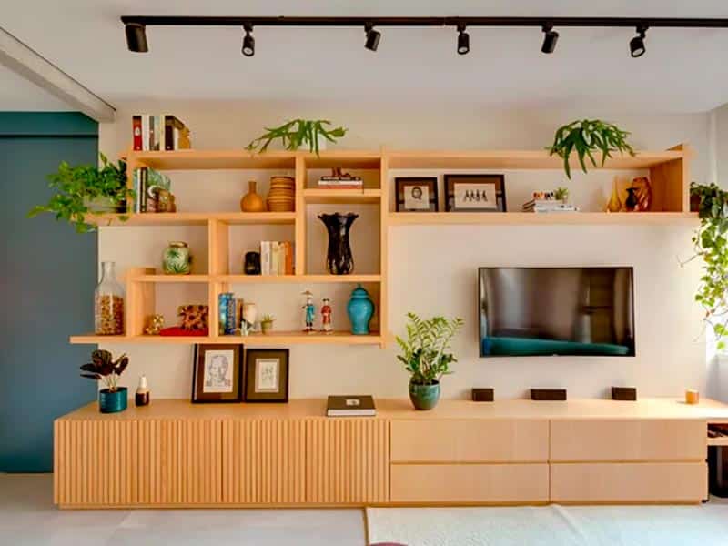 Estante Minimalista: Elegância na Simplicidade - detalhe