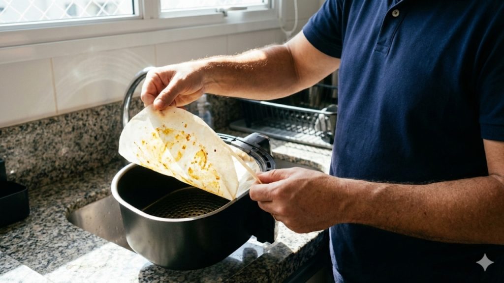 Armadura Protetora: Camada de Papel Manteiga para Cozinhar sem Medo - detalhe