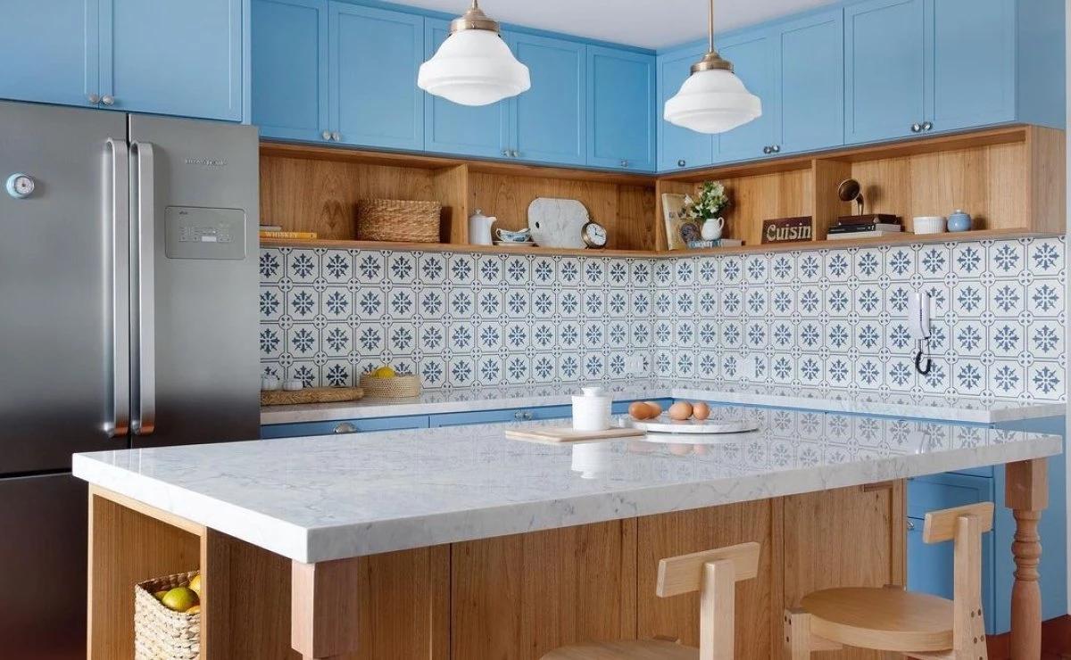 Com Azulejos Portugueses: Charme e Tradição em Sua Cozinha - ideia