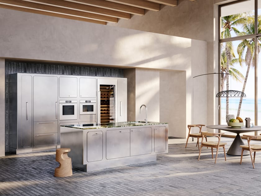 Ilha com Revestimento em Aço Inox e Design Industrial: Para Amantes de um Estilo Moderno e Despojado - detalhe