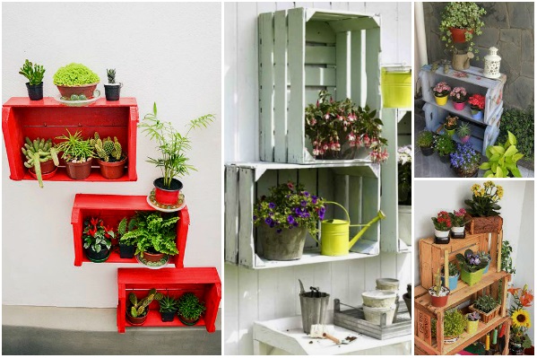 Jardim Vertical Suspenso: Caixotes como Vasos Aéreos - detalhe