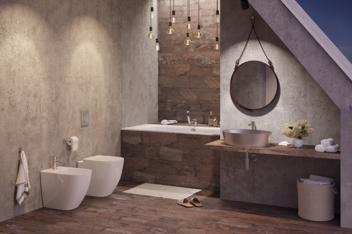 Decoração Minimalista com Concreto Aparente - detalhe