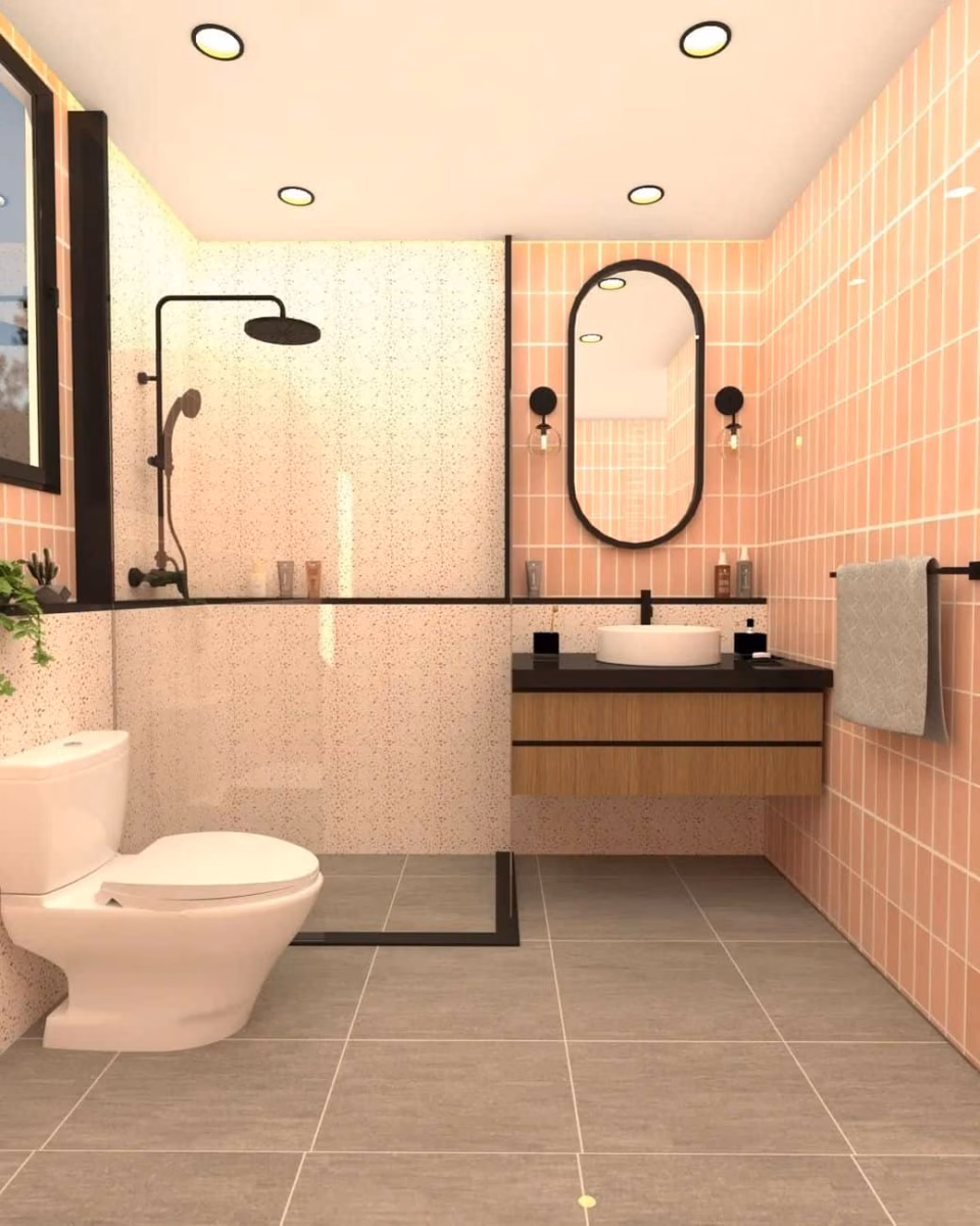 Rosa e Preto: Contraste Moderno e Cheio de Atitude - detalhe