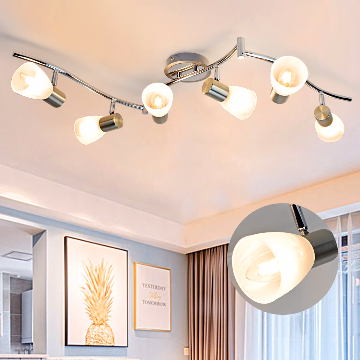 Luminárias de Trilho com Design: Movimento e Destaque - detalhe