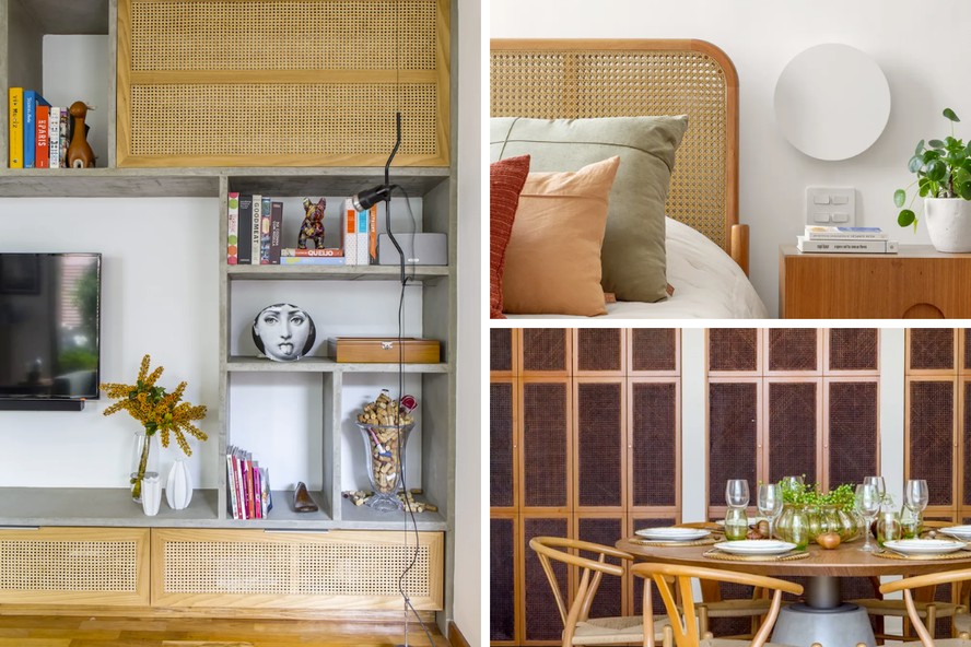 Marcenaria com Detalhes em Palha Indiana: Um Toque Natural e Boho - ideia