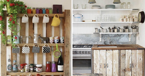 Revestimento DIY com Pallets: Sustentabilidade e Charme Rústico na Sua Cozinha! - inspiração