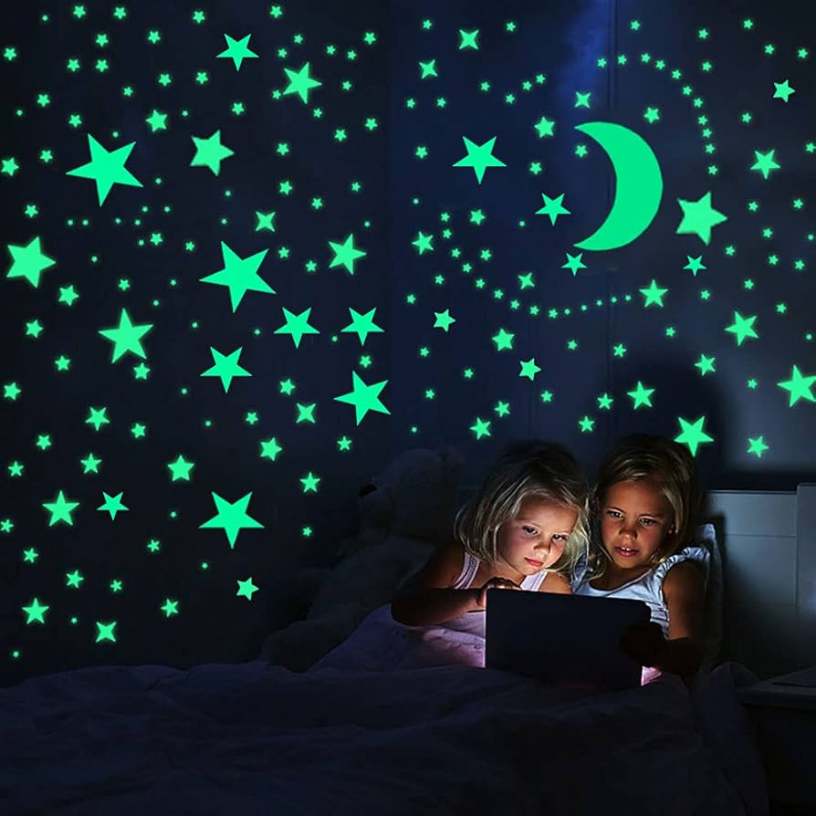 Pastilhas que Brilham no Escuro para um Quarto Divertido - ideia