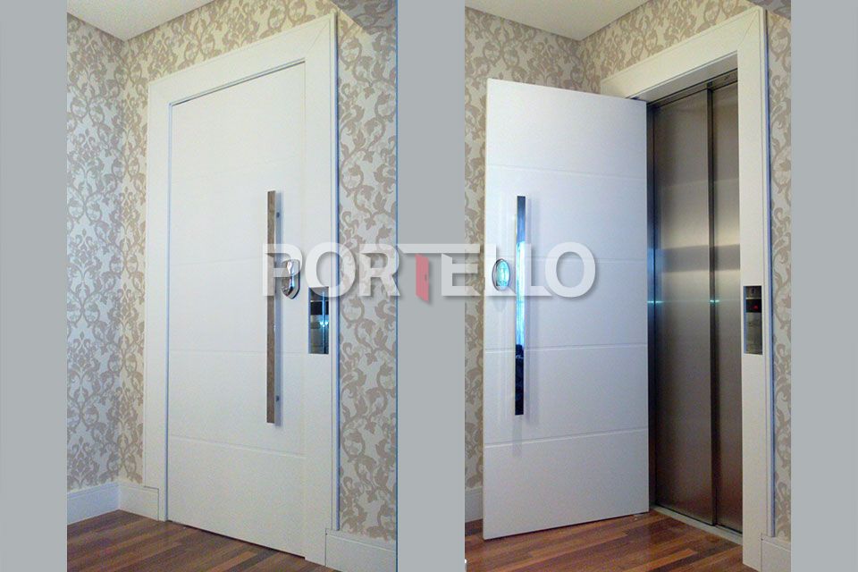 Porta Laqueada com Cor Vibrante: Modernidade e Ousadia - detalhe