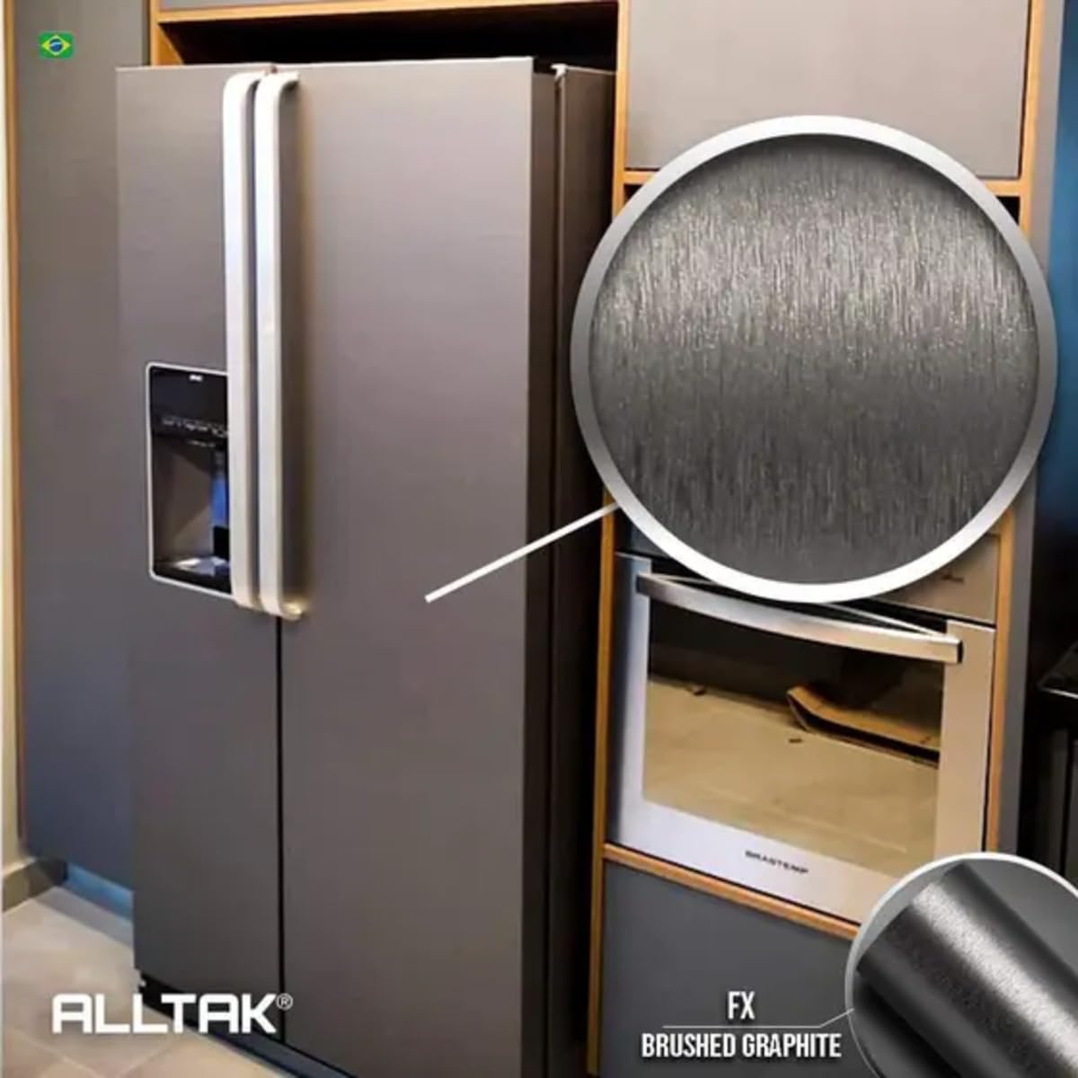 Cozinha Moderna com Adesivo de Aço Inox Escovado - inspiração