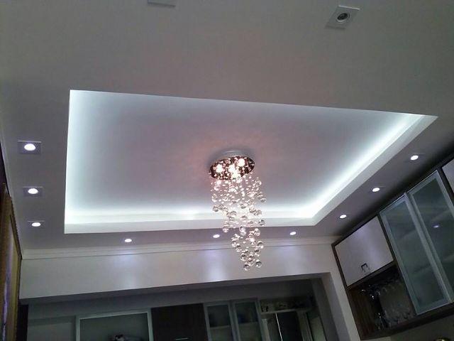 Sanca de Gesso com Pintura Metalizada: Modernidade e Glamour no Teto - inspiração