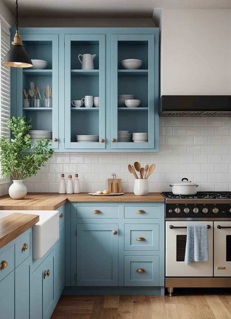 Armário de Cozinha 2 Portas Vintage: Um Toque Retrô Charmoso e Acolhedor - detalhe