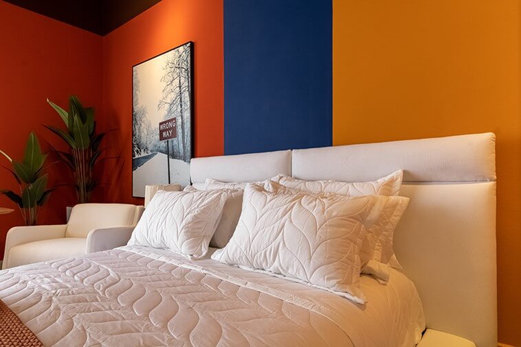 Cabeceira com Tecido Aquablock: Durabilidade e Fácil Limpeza - detalhe