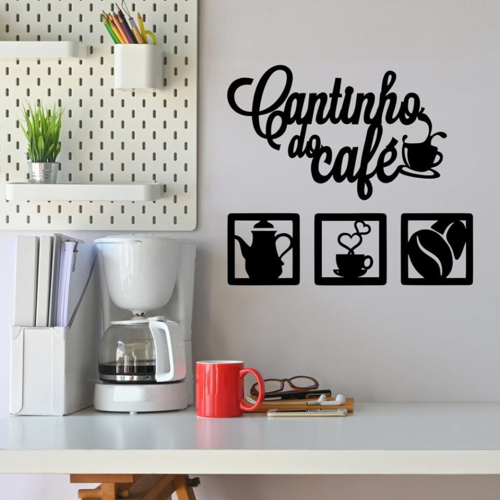Cantinho do Café Criativo com Quadros DIY - inspiração