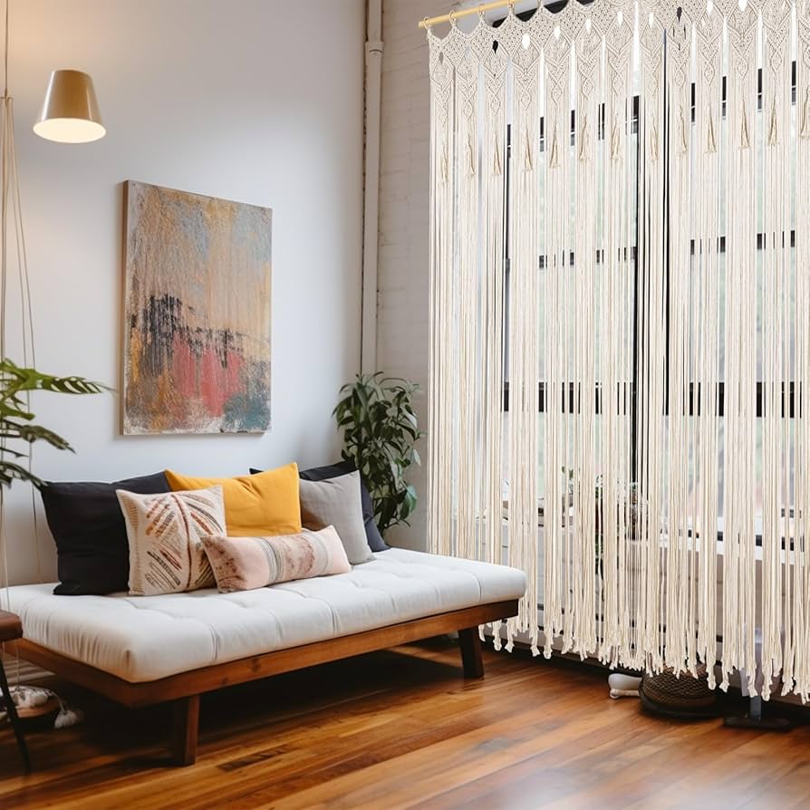 Com Detalhes em Macramê: Boemia e Textura Aconchegante - ideia