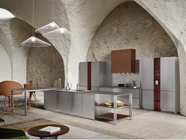 Ilha com Revestimento em Aço Inox e Design Industrial: Para Amantes de um Estilo Moderno e Despojado - ideia