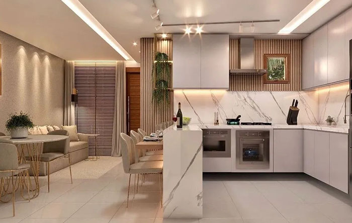 Integrada à Sala de Jantar: Amplitude e Conectividade - ideia