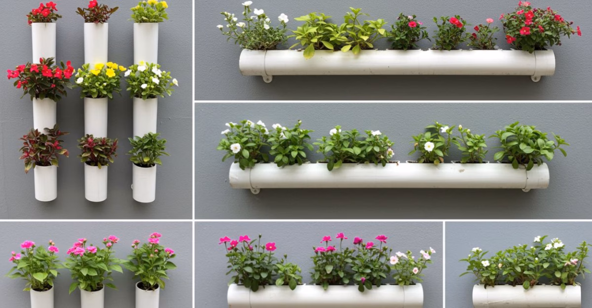 Minimalismo Criativo: Jardins Verticais com Tubos de PVC - detalhe