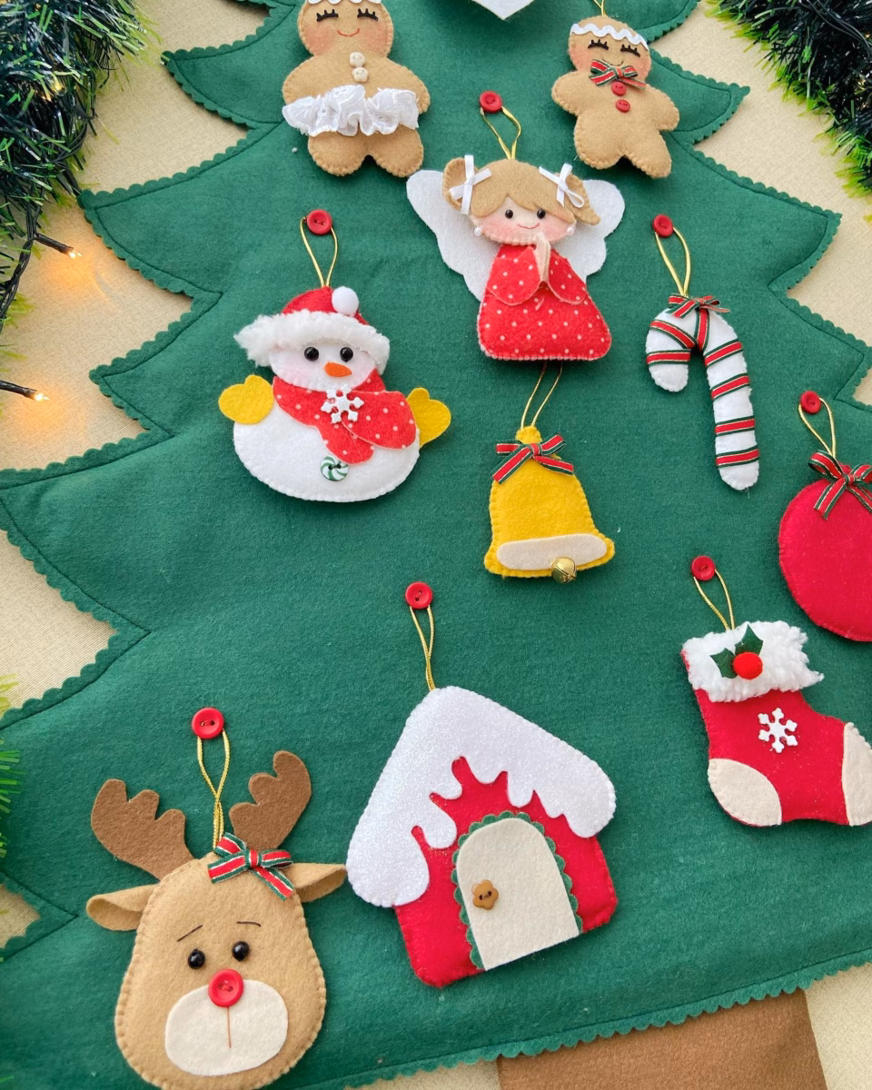 Decoração de Natal com Feltro: Delicadeza e Cores para Encantar - inspiração