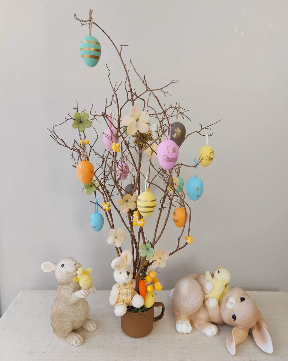 Arranjos de Páscoa em Cúpulas de Vidro: Mini Mundos Encantadores - detalhe