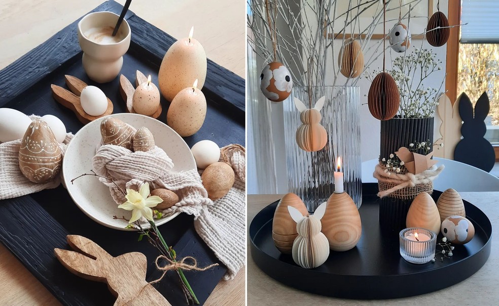 Páscoa Minimalista: Detalhes em Madeira e Cores Neutras - inspiração