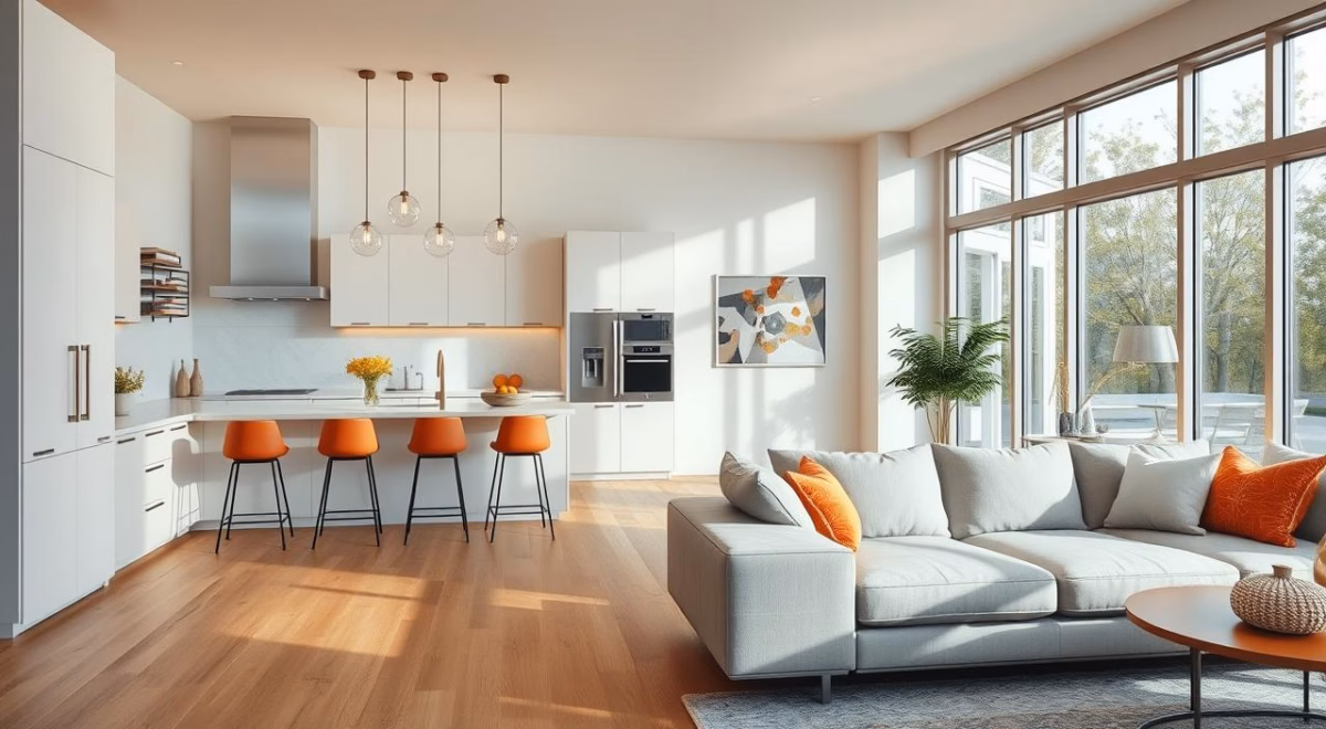 Elegância Atemporal: Cinza e Branco com Toques de Cor - detalhe