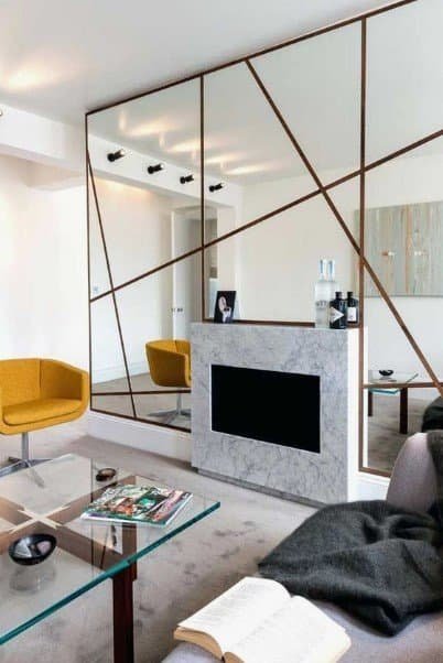 Espelho Bisotado Geométrico: Modernidade com Um Quê de Art Déco - ideia