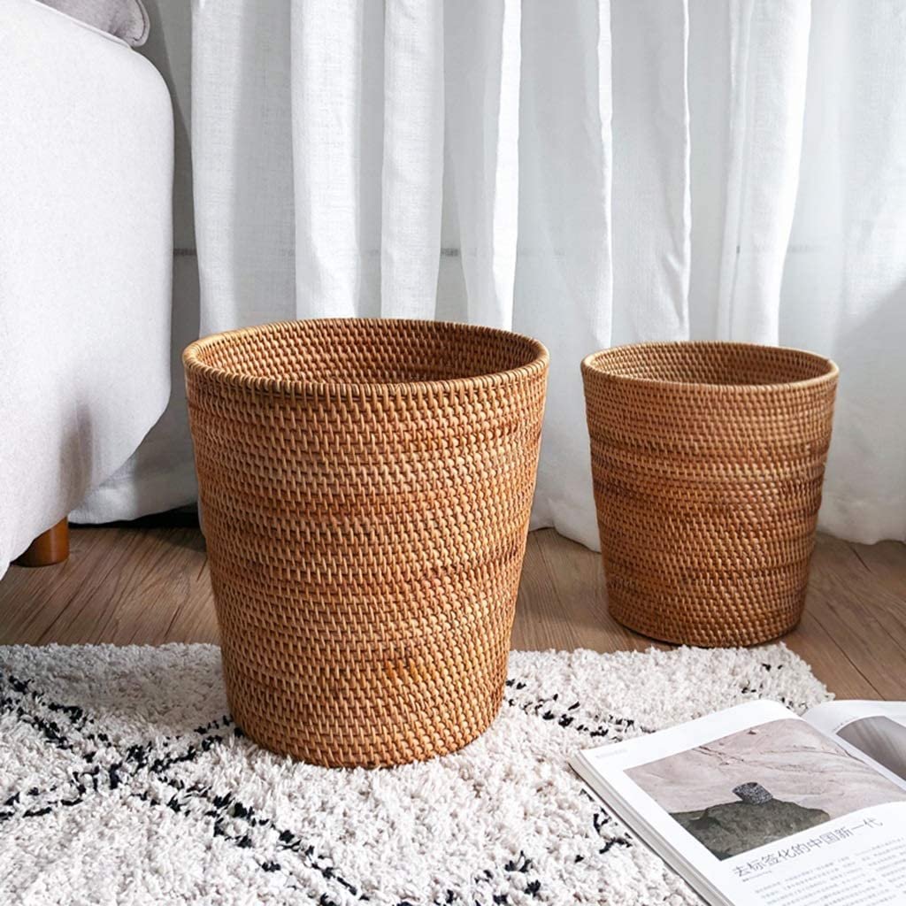 Lixeira de Vime Artesanal: Rusticidade Aconchegante - detalhe