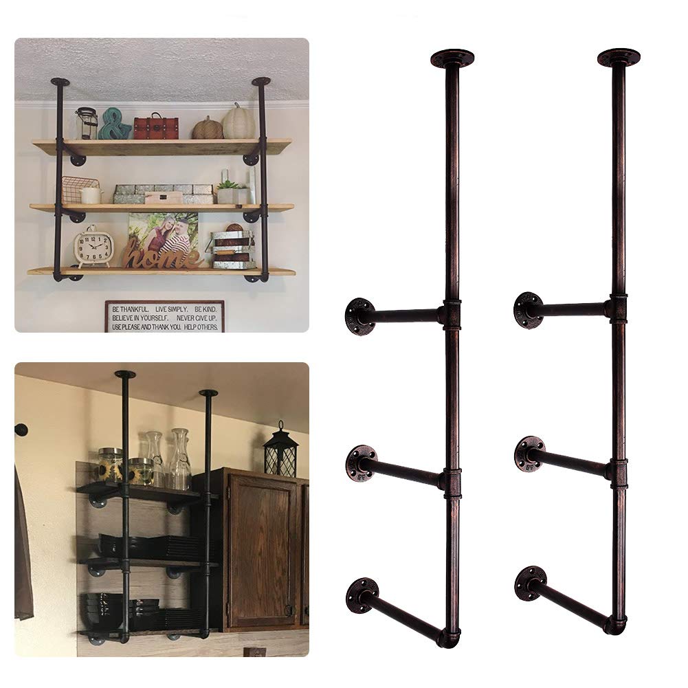 Prateleiras Tubulação Industrial: Estilo Urbano e Cheio de Personalidade - detalhe