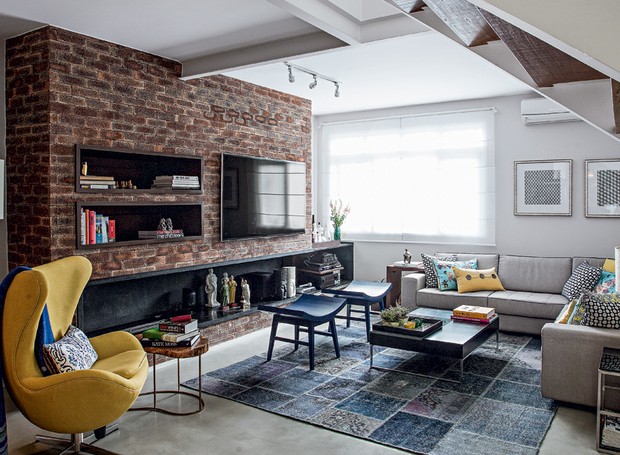 Explosão de Cor: Tijolinho Vibrante para uma Sala Cheia de Vida - ideia