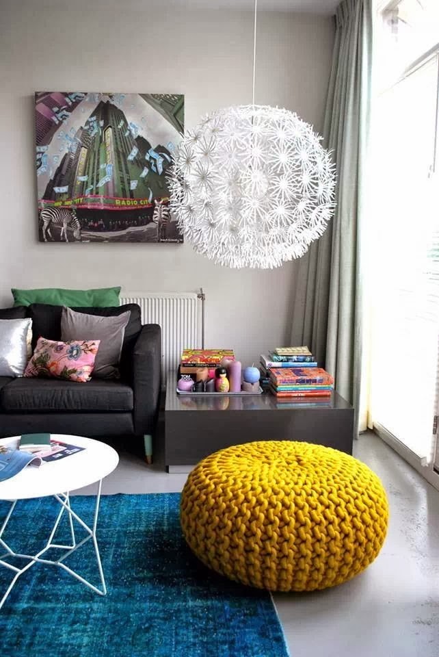 Puff de Tricô com Maxi Lã: Textura Enorme para um Visual Impactante - detalhe