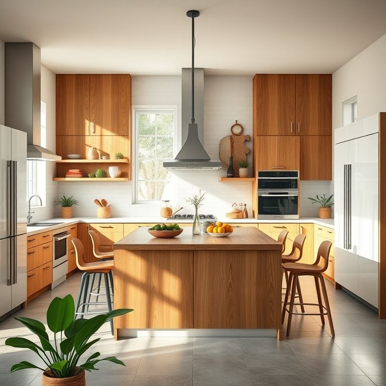 Cozinha Multifuncional: Ilha Central como Ponto de Encontro e Preparo - inspiração