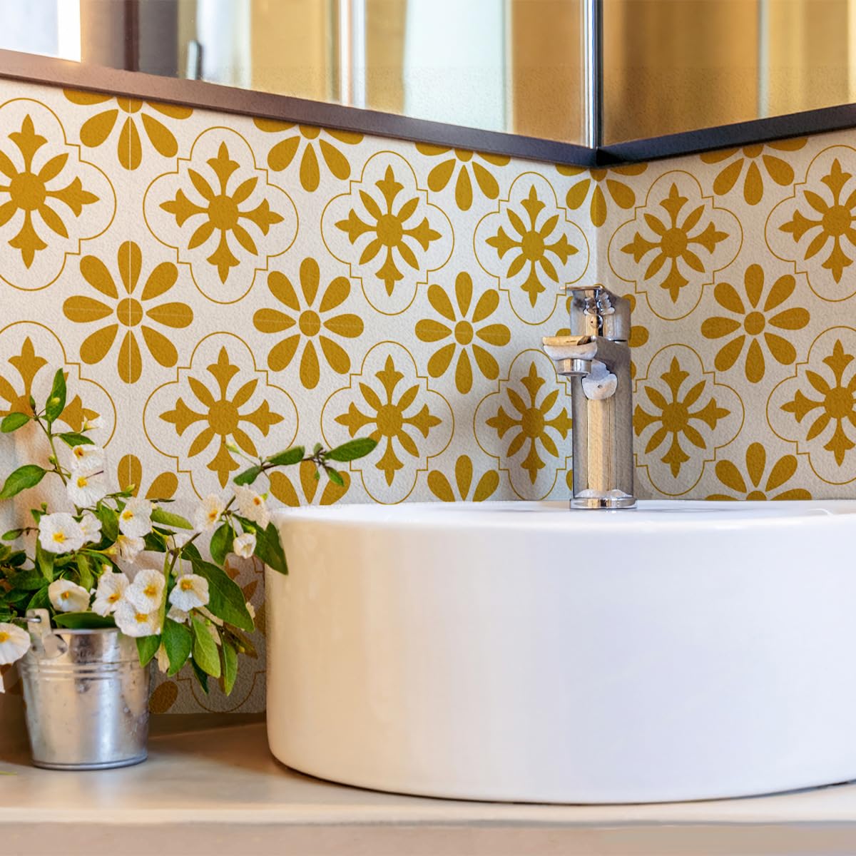 Adesivo Floral: Delicadeza e Frescor para o Ambiente - detalhe