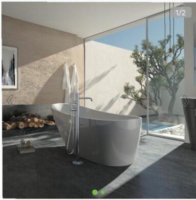 Banheira de Imersão Rústica: Conexão com a Natureza e Texturas Naturais - ideia