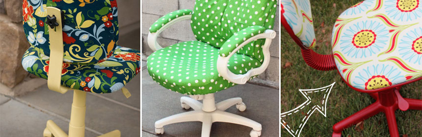 Cadeira de Escritório Repaginada com Decoupage - inspiração