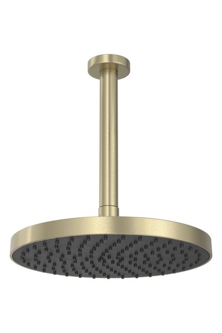 Chuveiro de Teto Redondo com Acabamento Dourado: Um Toque de Glamour - inspiração