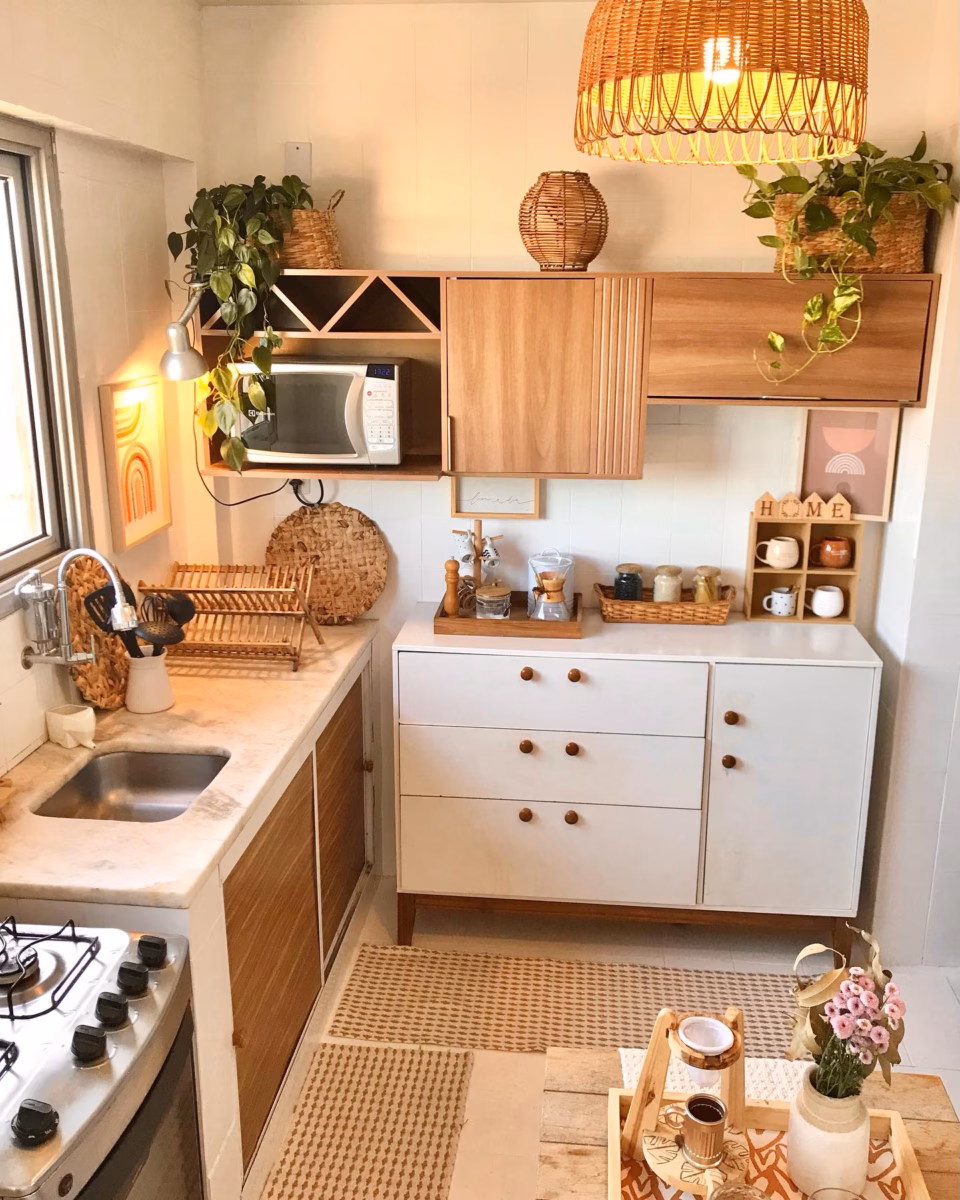 Com Detalhes em Palha Natural para um Toque Boho - inspiração