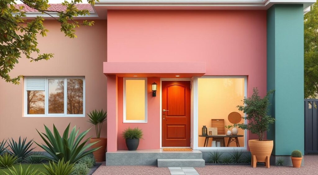 Contraste Marcante: Cores Complementares para uma Fachada Vibrante - ideia