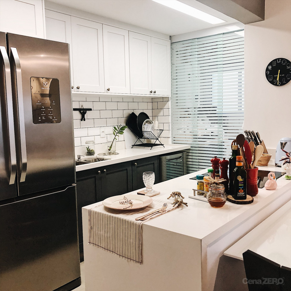 Com Toques de Preto: Contraste e Elegância Para Uma Cozinha Única - ideia