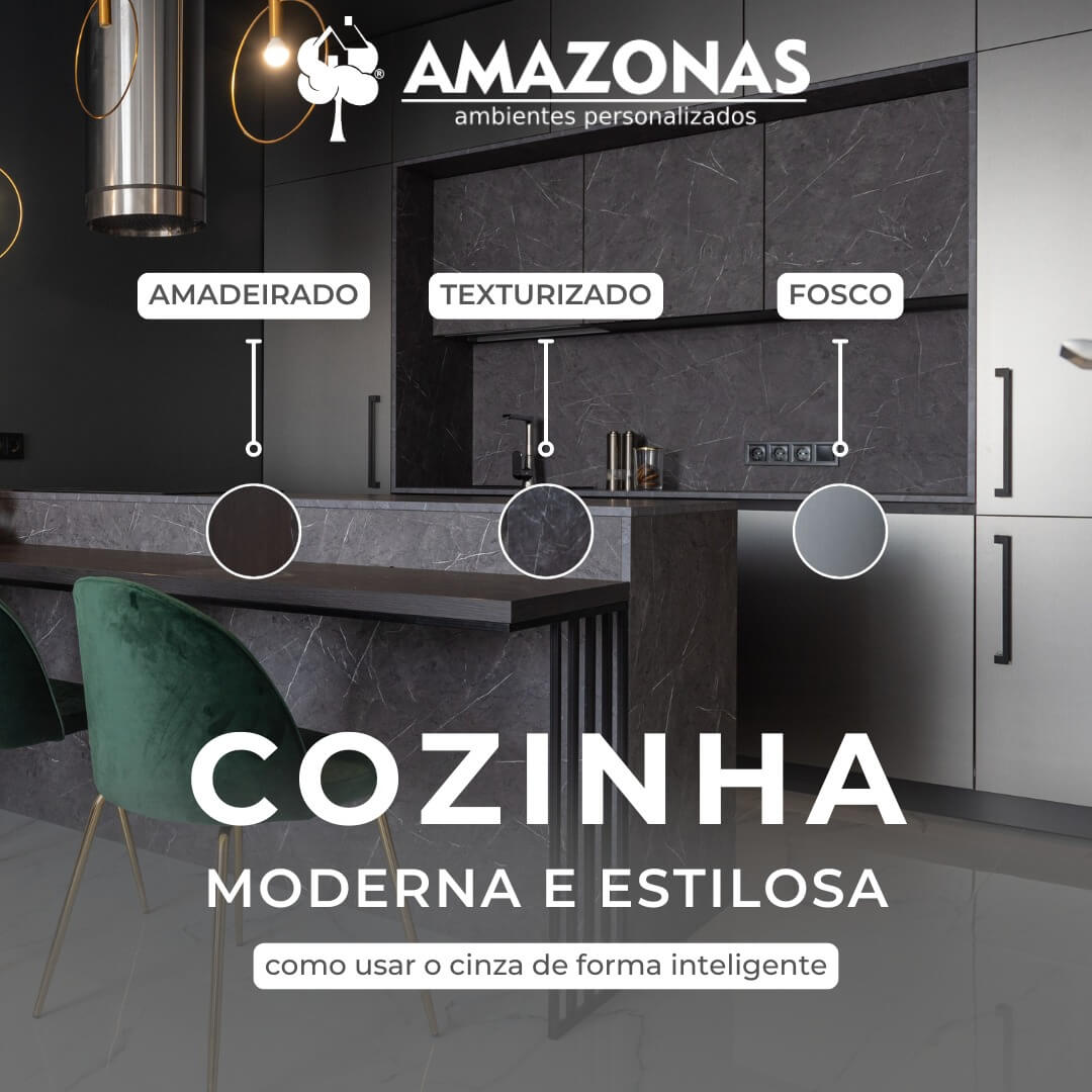 Em Cinza Grafite: Drama e Elegância Para Ambientes Amplos - ideia