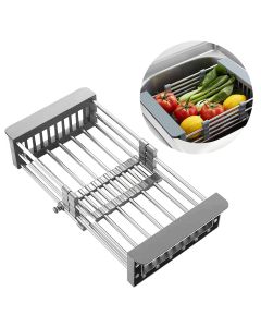 Escorredor de Pia Extensível em Aço Inox: Adaptabilidade para Diferentes Tamanhos de Pia - ideia