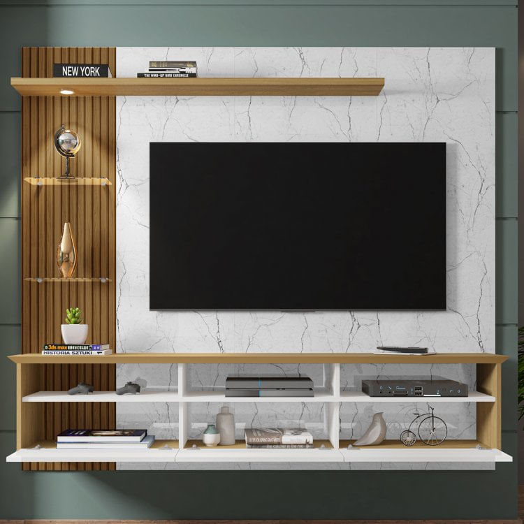 Painel de TV Escamado: Originalidade e Movimento - ideia