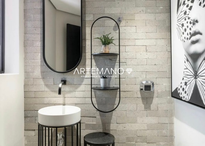 Revestimento Cerâmico Tipo Brick no Banheiro - detalhe