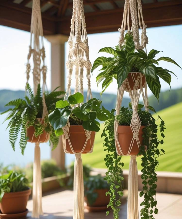 Crie seu Refúgio: Plantas Pendentes em Cestos de Vime para um Estilo Rústico - ideia