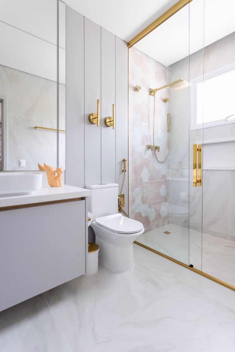 Porcelanato que Imita Ladrilho Hidráulico: Charme Retrô com Toque Contemporâneo - inspiração