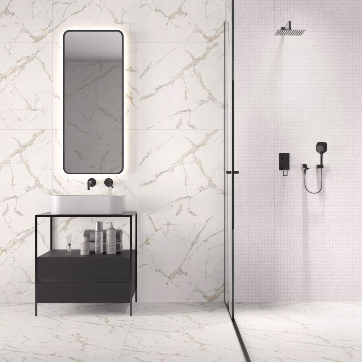 Banheiro Preto e Branco: Clássico e Atemporal - inspiração