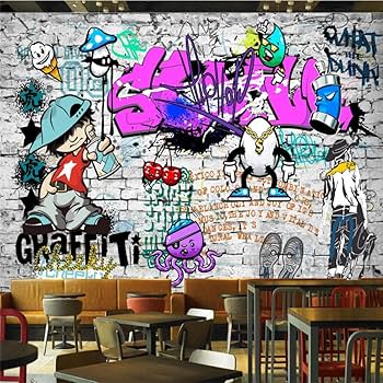 Arte Urbana: Expressão com Grafite 3D e Cores Vibrantes - detalhe